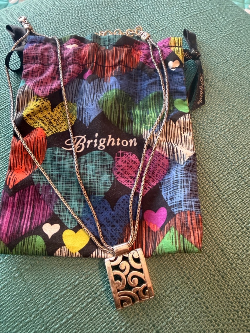 Brighton Silver-Tone Swirl Pendant Necklace